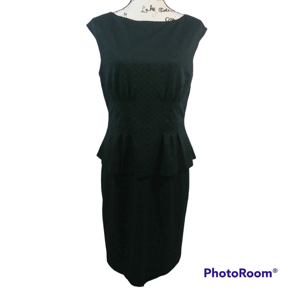 American Living Black Textured Cocktail Dress Size 10